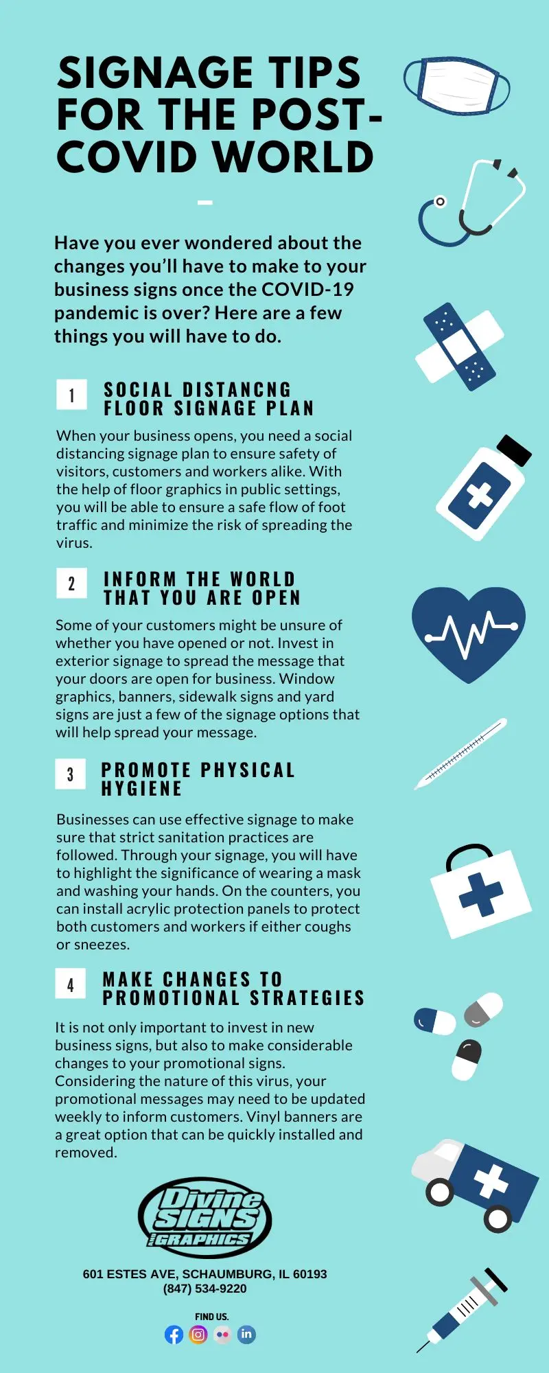 4 signage tips for the post COVID world to enhance safety visibility and engagement for businesses and customers navigating new norms